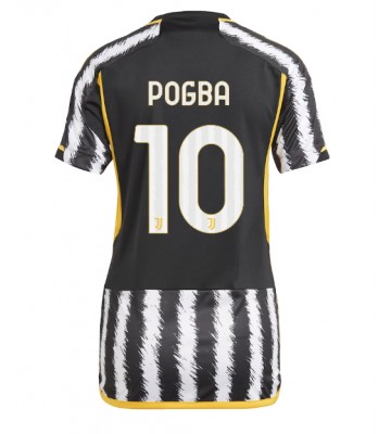 Juventus Paul Pogba #10 Replica Home Stadium Shirt for Women 2023-24 Short Sleeve